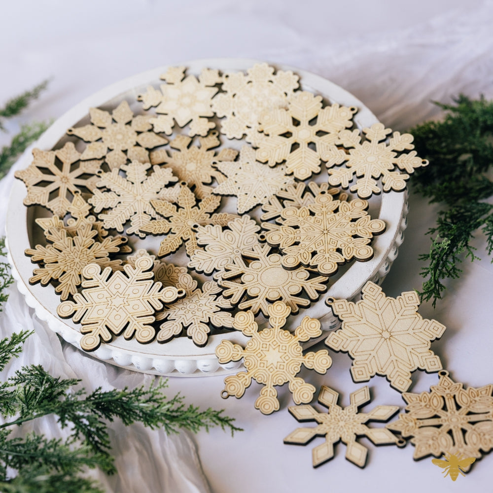 Winter Snowflakes Air Freshies | Set of 24 Ornaments