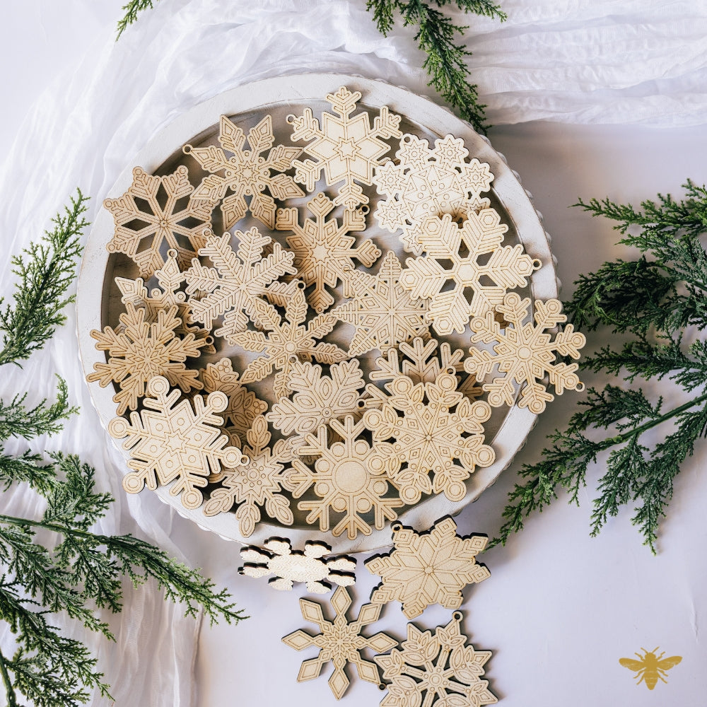 Winter Snowflakes Air Freshies | Set of 24 Ornaments