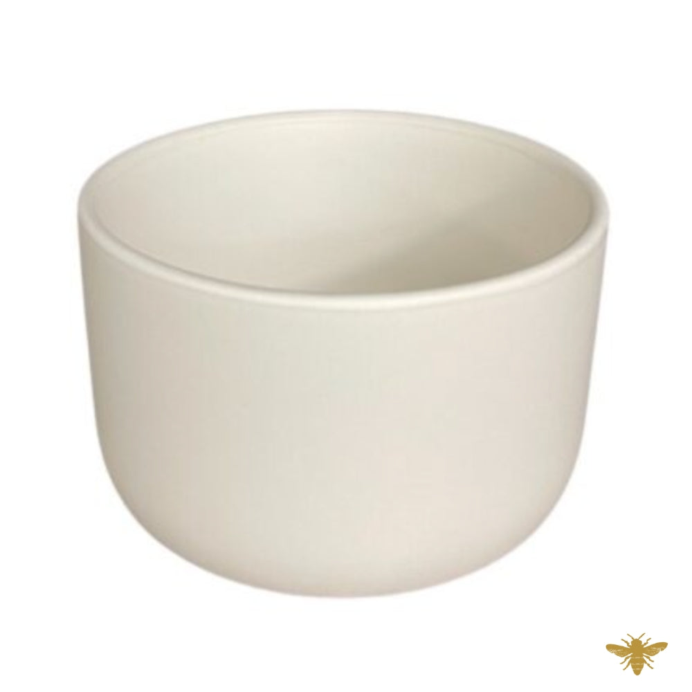 White 3-Wick Ceramic Jar