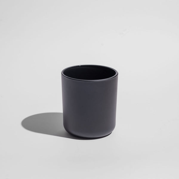 12oz Matte Black Candles - White Label | Set of 12