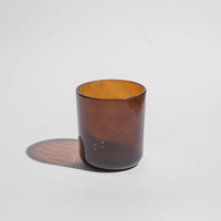12oz Translucent Amber Candle Glass