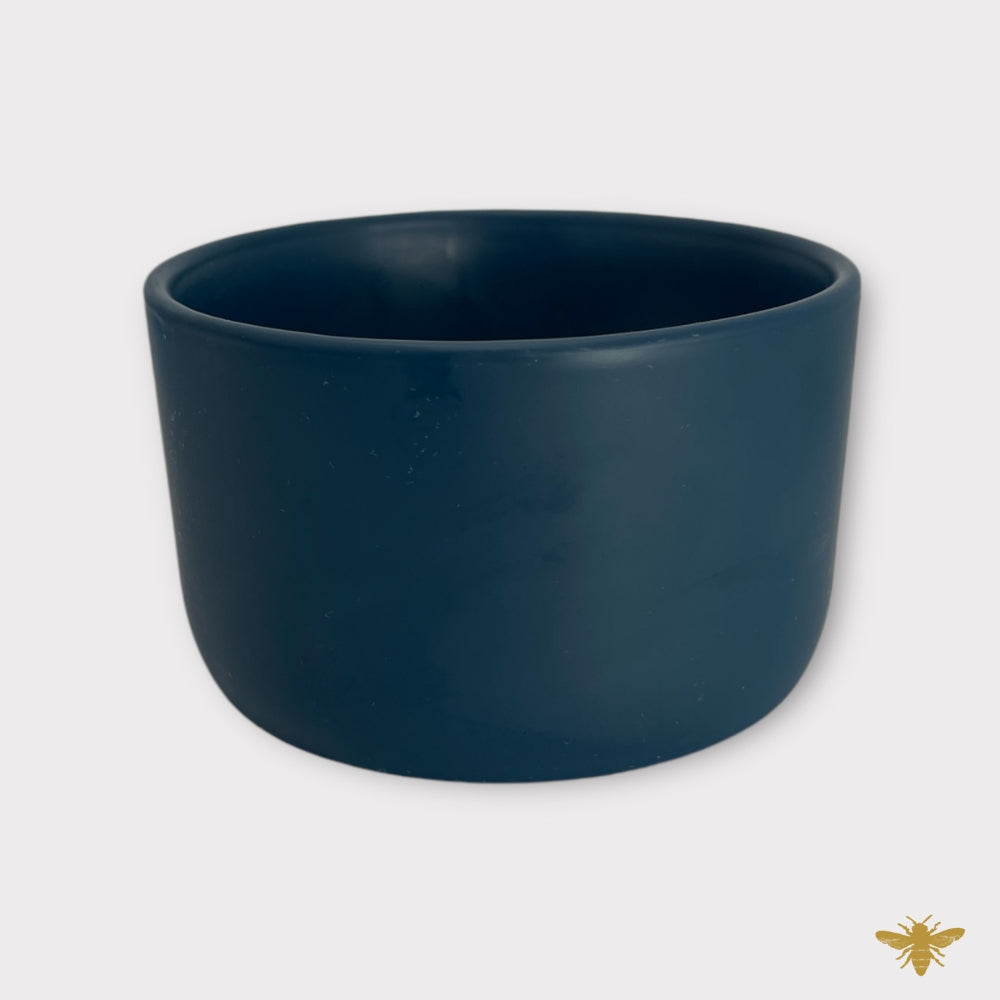 Navy 3-Wick Ceramic Jar