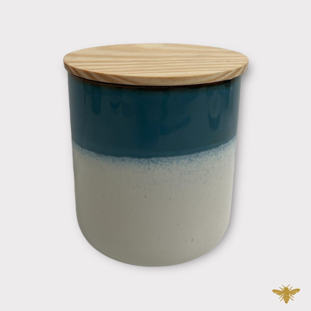 Blue to White 13.5 oz Elements Ceramic Jar