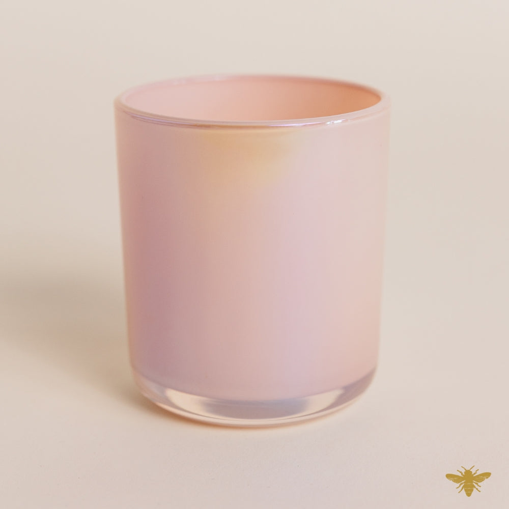 12oz Iridescent Blush Candle Glass