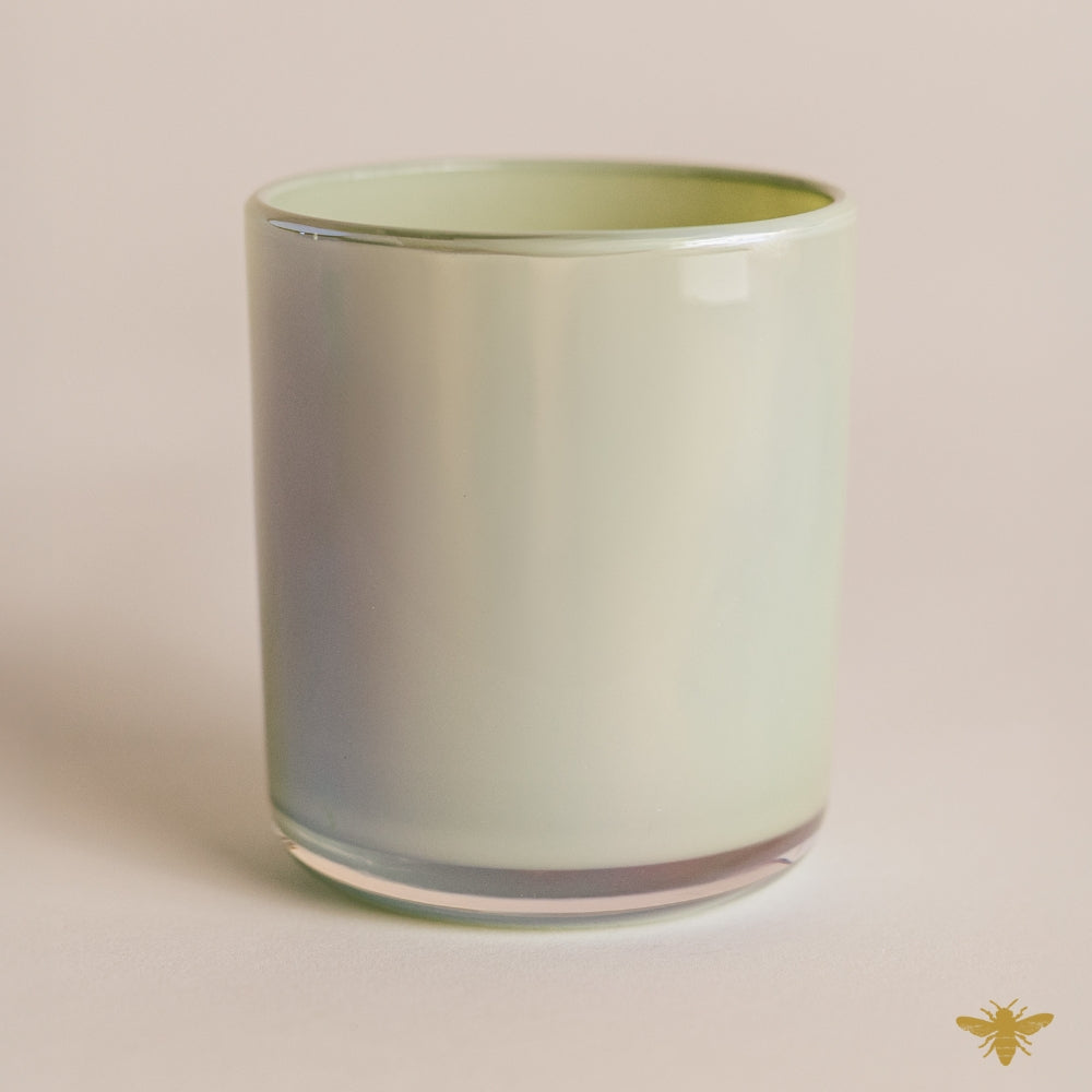 12oz Iridescent Sage Candle Glass