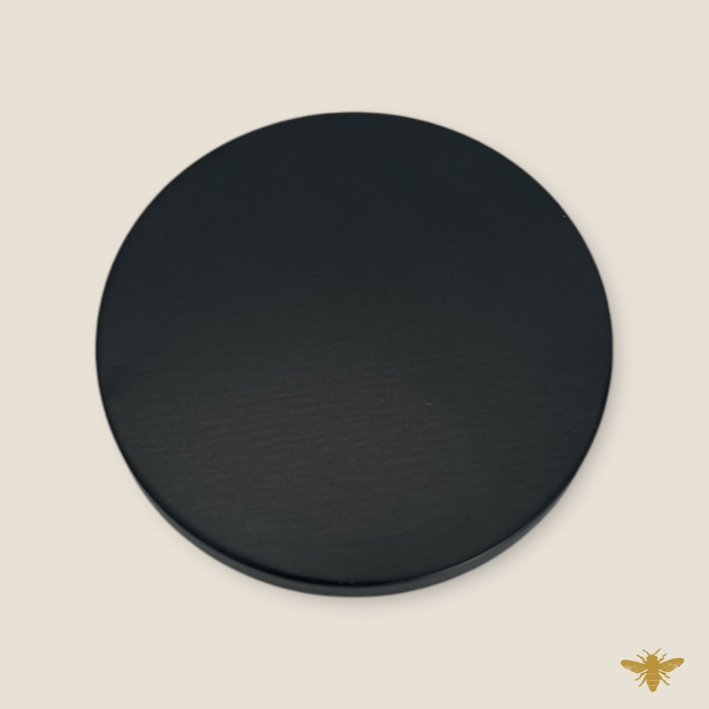 Matte Black Metal Flat Lids | Set of 12