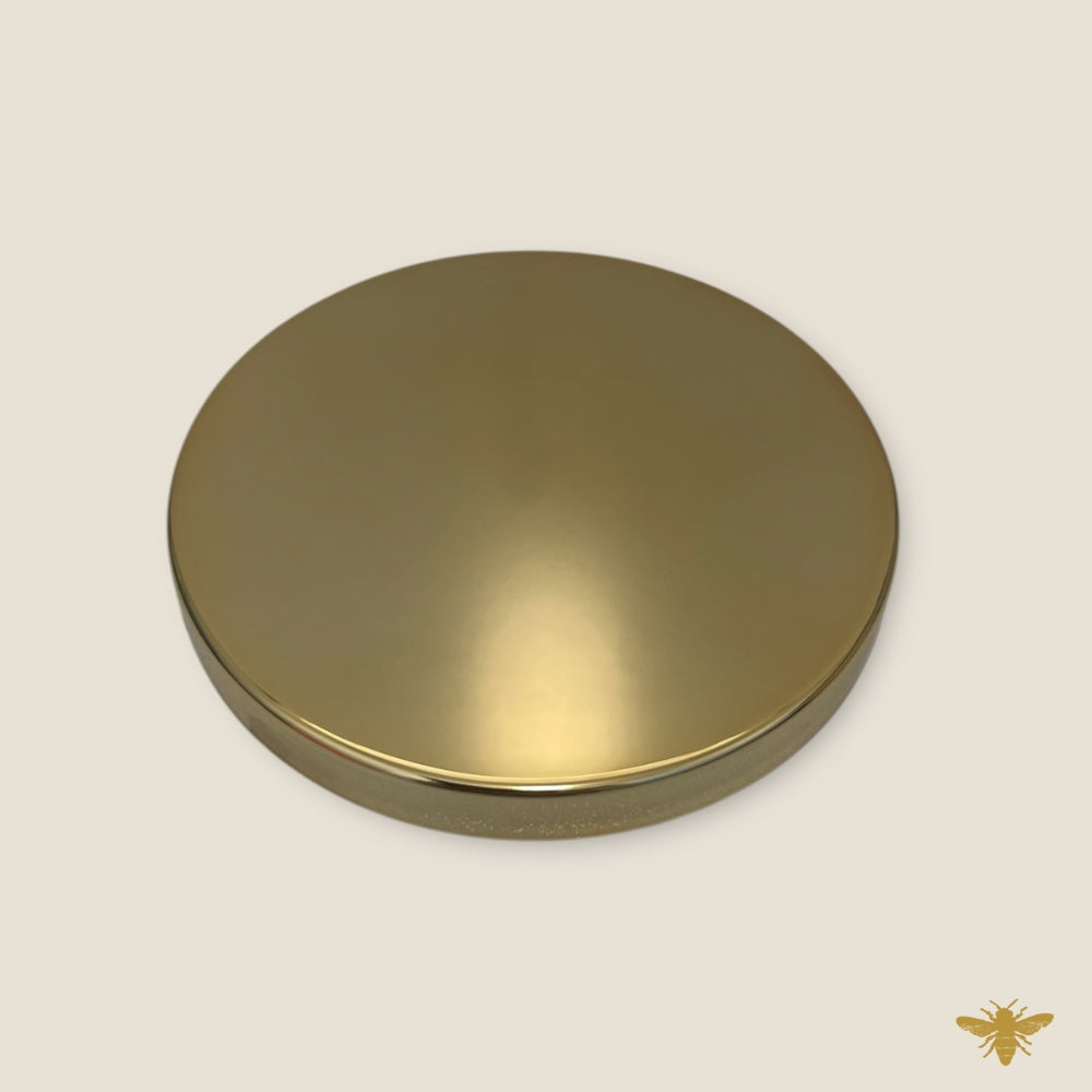 Shiny Reflective Gold Metal Flat Lids | Set of 12