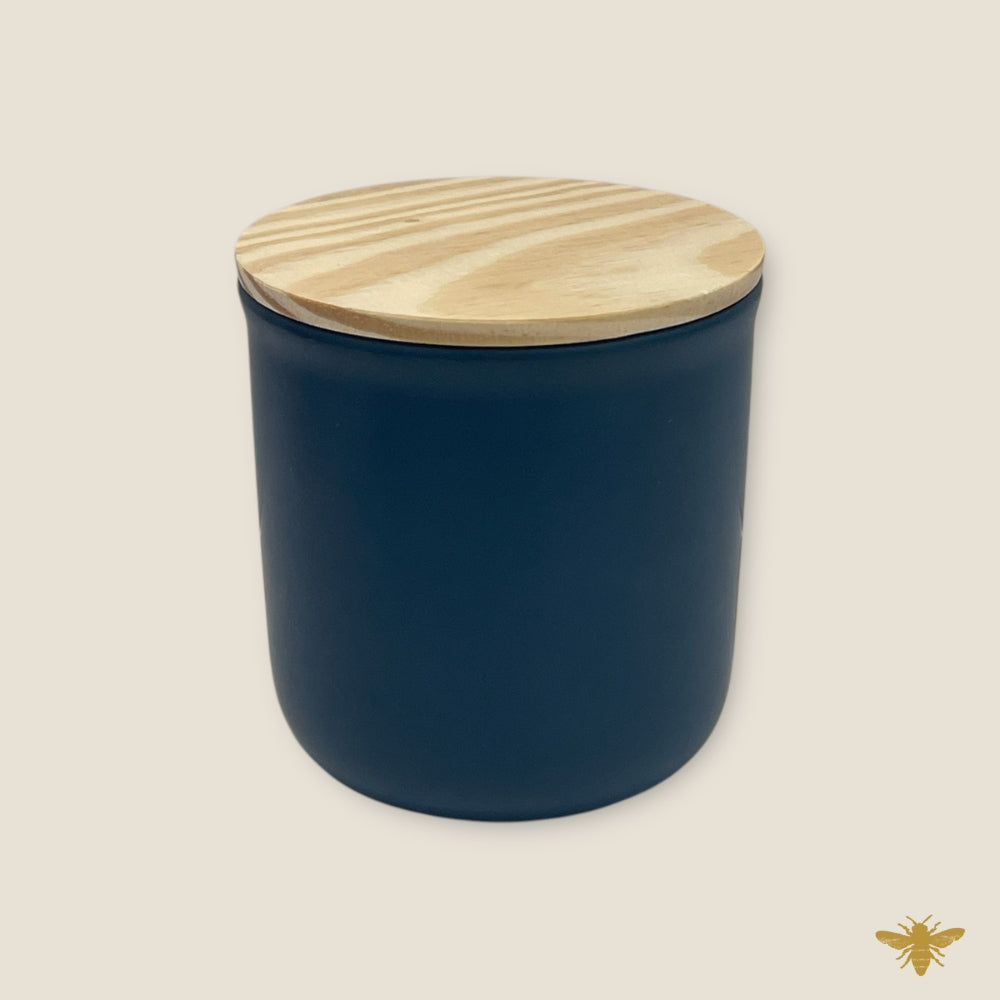 Navy 15 oz Haven Ceramic Jar