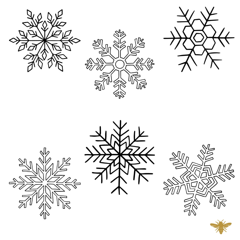 Winter Snowflakes Air Freshies Set of 24 | Custom Wood Air Fresheners