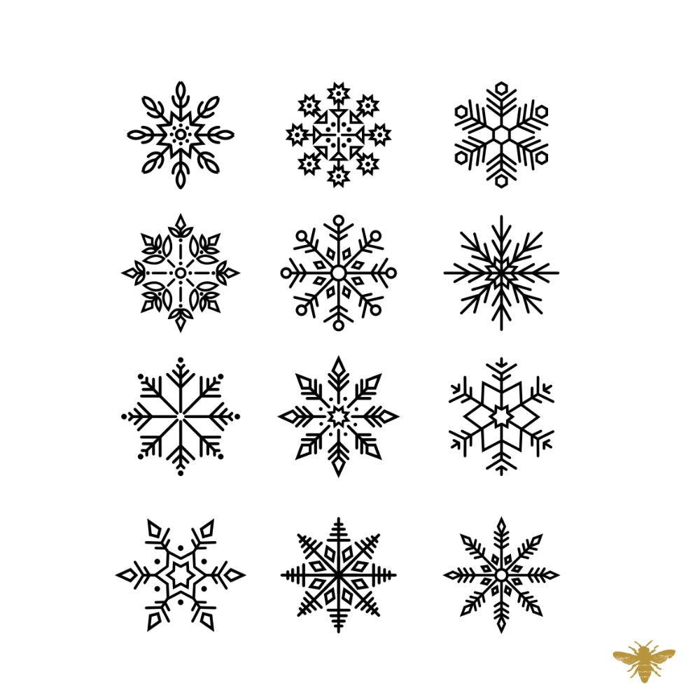 Winter Snowflakes Air Freshies | Set of 24 Ornaments