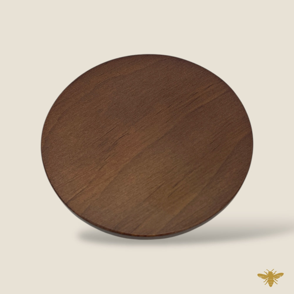Walnut Finish Wood Lid 8oz