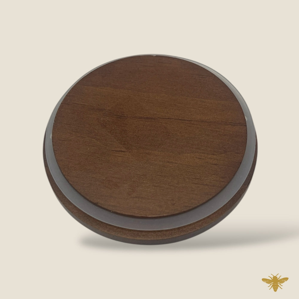 Walnut Finish Wood Lid 8oz