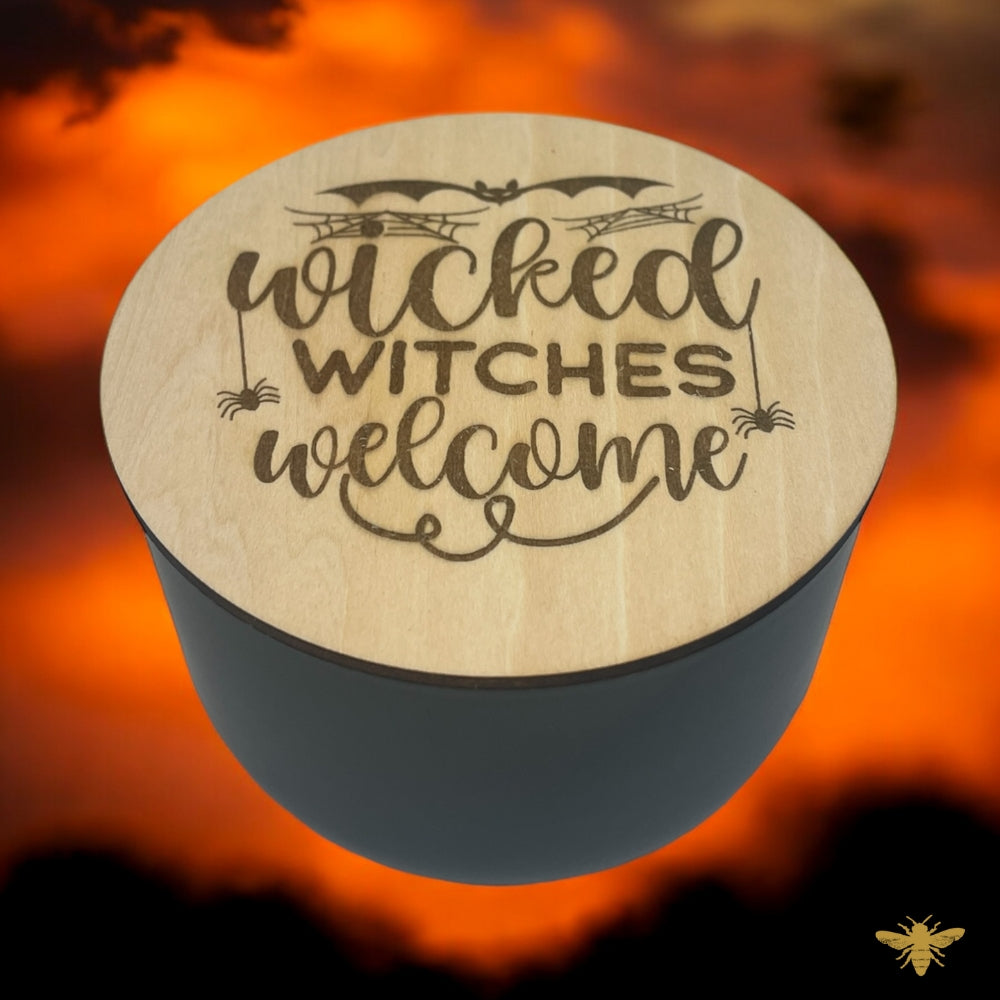 Festive Halloween Witches Dust Covers/Lids - SET OF 12